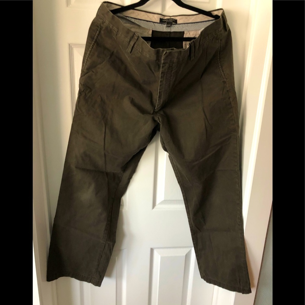 Banana Republic Gavin Fit Straight Charleston Brown Chino Pants 36x30
